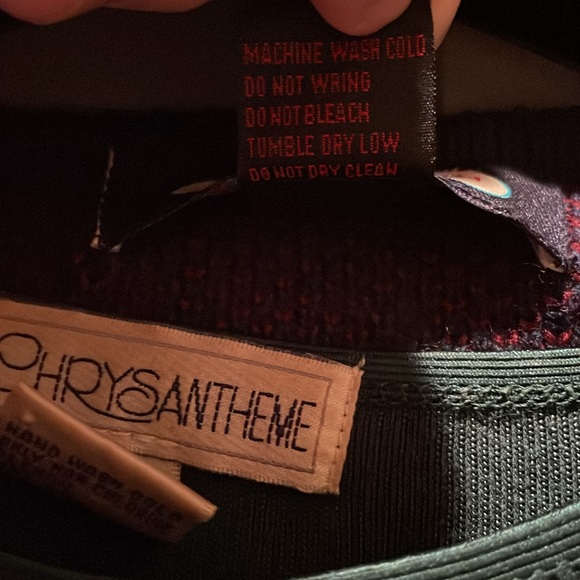 Vintage cardigan with green undershirt - Picture 5 of 5